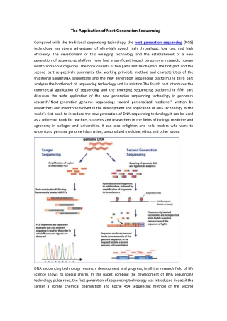 Next Generation Sequencing