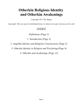 Otherkin Religious Identity and Awakenings
