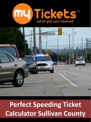Perfect Speeding Ticket Calculator Sullivan County