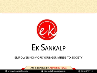 NGO for CSR in India | NGO for CSR activities | CSR Implementation - Ek Sankalp