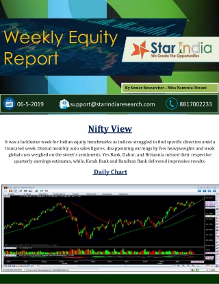 Weekly Equity Report-StarIndia Market Research