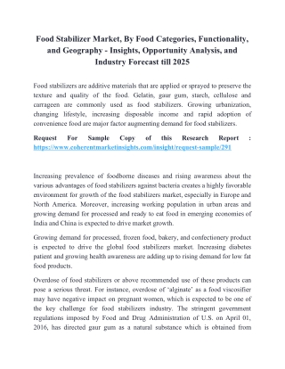 Food Stabilizer Market