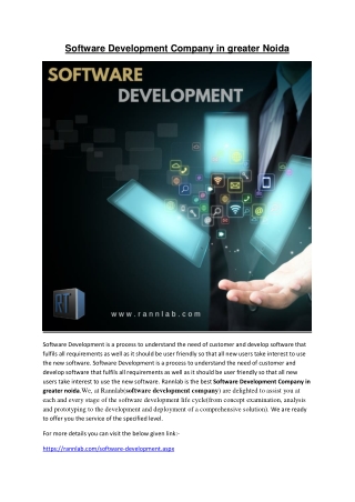 Software Development Company in greater Noida
