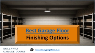 Best Garage Floor Finishing Options