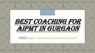 Best Coaching for AIPMT in Gurgaon