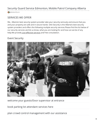 Security Guard Jobs in Edmonton & Alarm Service in Alberta