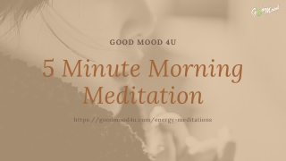 5 Minute Depression Mindful Meditation - Good Mood 4U