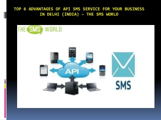Top 6 advantages of API SMS Service for your business in Delhi (INDIA) – THE SMS WORLD