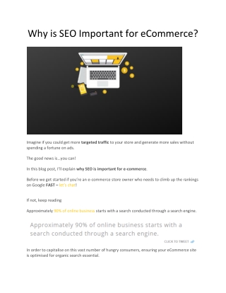 Why is SEO important for eCommerce - Pearl Lemon
