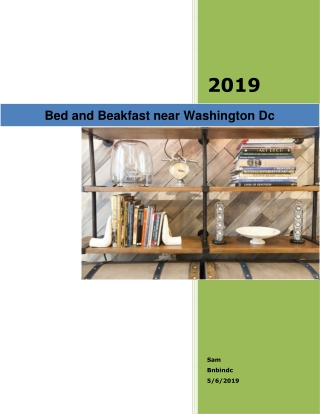 bed and breakfast near washington dc