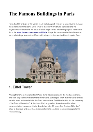 famous landmarks in paris