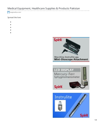 Megmedius Health Care Medical Equipment Pakistan
