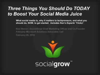 Three Things You Should Do TODAY to Boost Your Social Media Juice