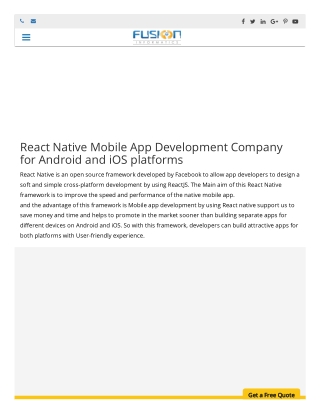 React native app development