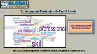 Environment Professionals Email Leads