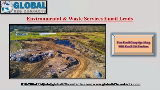 Environmental & Waste Services Email Leads