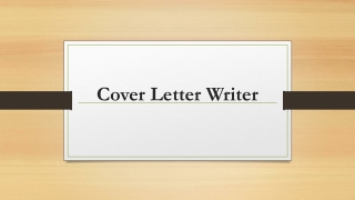 Cover Letter Writer