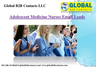 Adolescent Medicine Nurses Email Leads