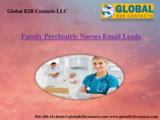 Family Psychiatric Nurses Email Leads