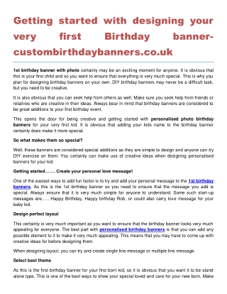 Getting started with designing your very first Birthday banner custombirthdaybanners.co.uk