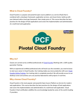 Pivotal Cloud Foundry