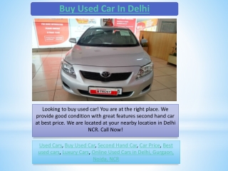 Buy Used Car In Delhi