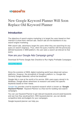 New Google Keyword Planner Will Soon Replace Old Keyword Planner
