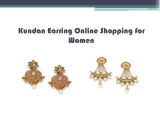 Kundan Earring Online Shopping for Women