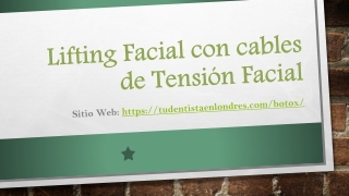 Lifting facial con cables de tensión facial