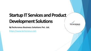 Startup IT Services and Product Development Solutions