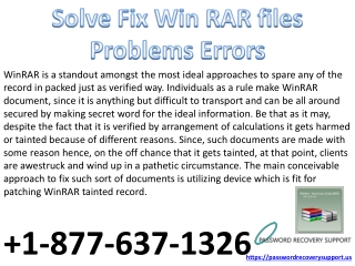 Solve Fix Win RAR files Problems Errors