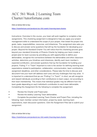 ACC 561 Week 2 Learning Team Charter//tutorfortune.com