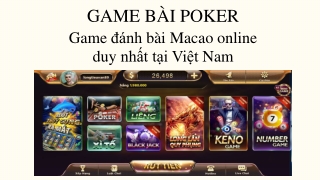 GIỚI THIỆU GAME BÀI POKER