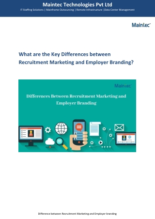 Differences between Recruitment Marketing and Employer Branding?