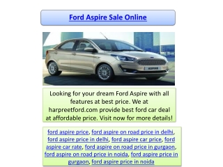 Ford aspire sale online