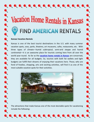 Vacation Home Rentals in Kansas