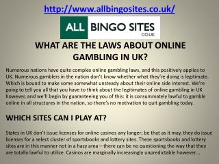 WHAT ARE THE LAWS ABOUT ONLINE GAMBLING IN UK?