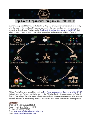 Top Event Organizer Company in Delhi NCR
