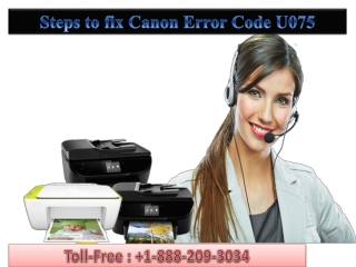 To fix Canon Error Code U075