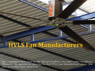 Hvls Fan Manufacturers