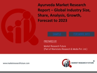 Ayurveda Market Analysis 2019 | Global Industry Growth, Forecast to 2023