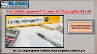 Facilities Management & Commercial Cleaning Email Leads