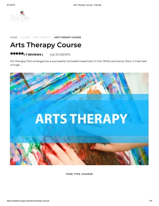 Arts Therapy Course - Edukite