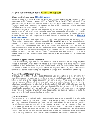 All you need to know about Office 365 support