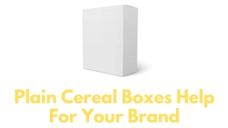 Plain Cereal Boxes by iCustomBoxes