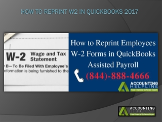 How to reprint w2 in QuickBooks 2017?