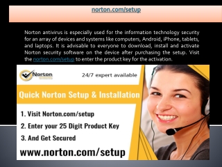 www.norton.com/setup - Steps for Downloading or Installing