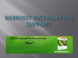 How to install Webroot on Mac