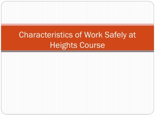 Brief About Work Safely at Heights Course