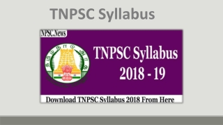 TNPSC Syllabus 2019 Download TNPSC Exam Pattern & Scheme